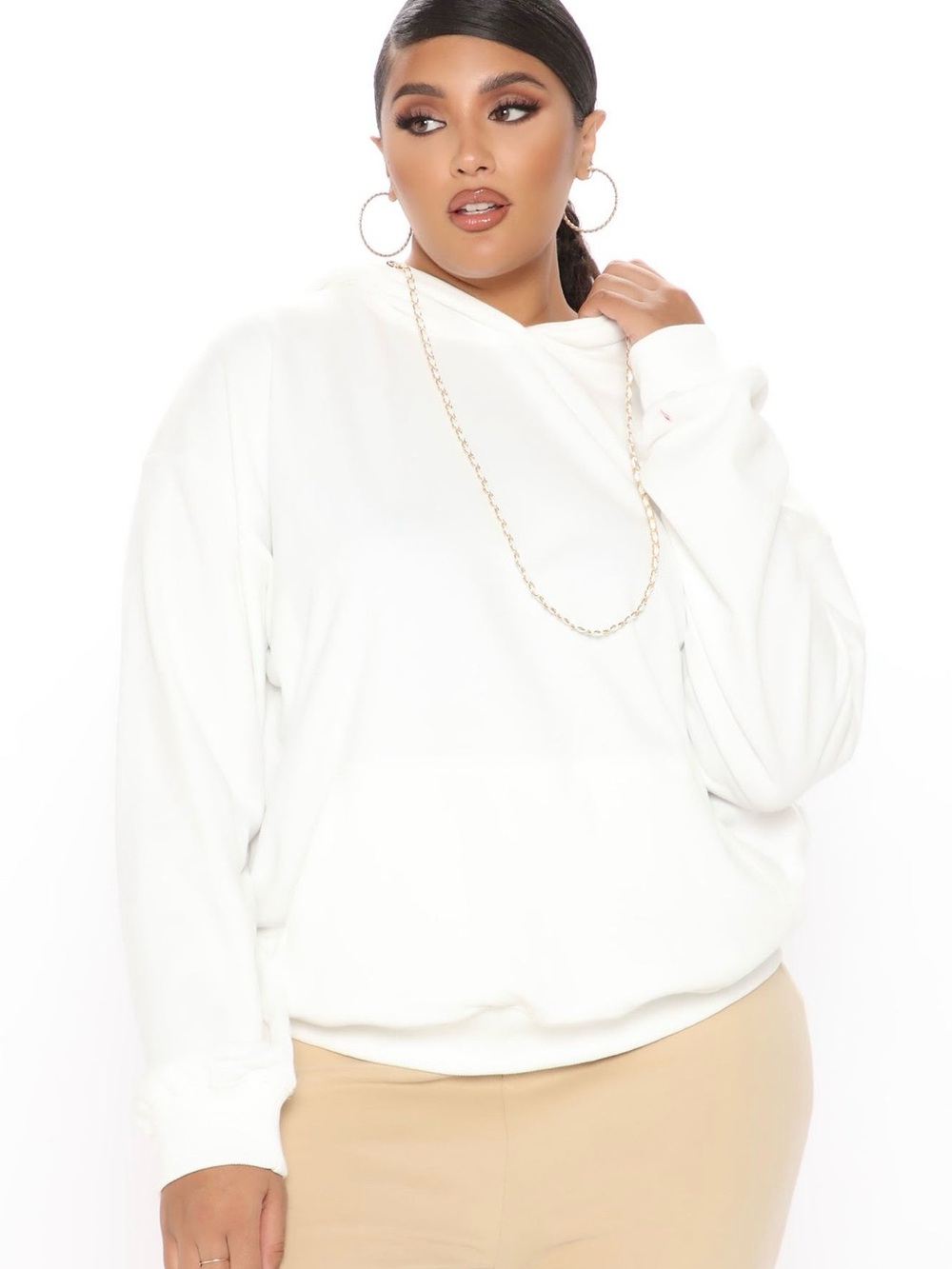 Fashion Nova White Hoodie
